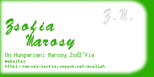 zsofia marosy business card